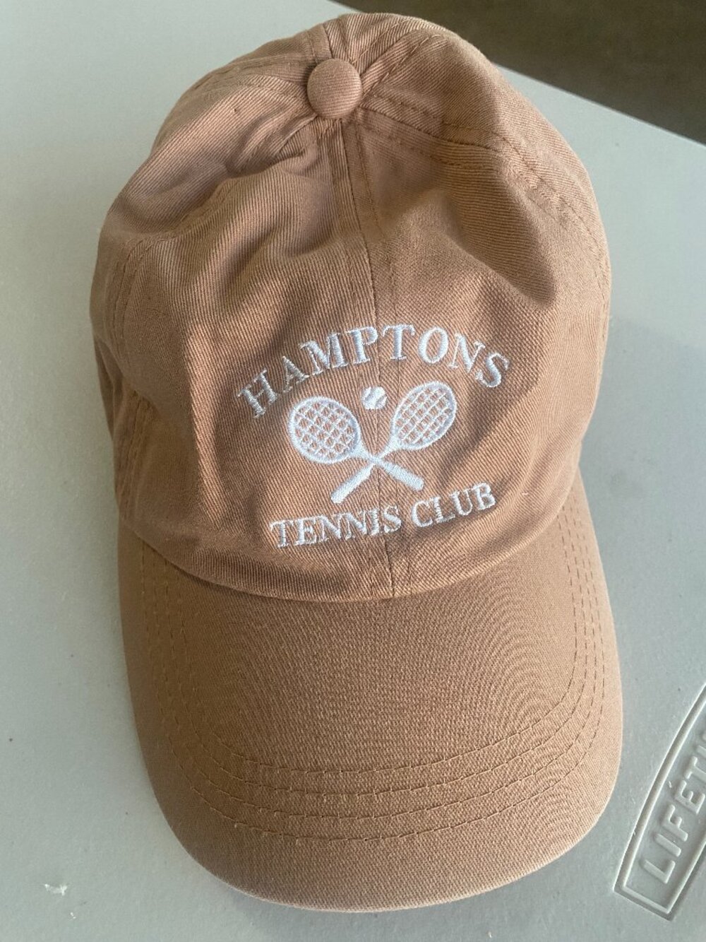 Hamptons Tennis Club Hat Yellow OSFA Adjustable Baseball Cap